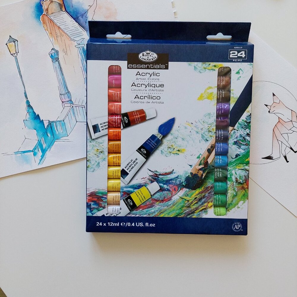 Royal & Langnickel Acrylic Paint Set – 24 x 12ml Tubes